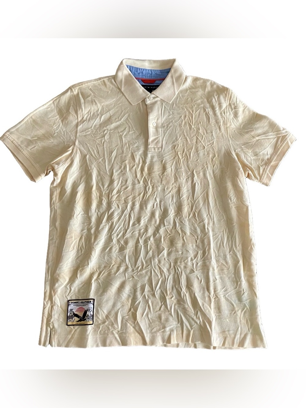 NWOT Tommy Hilfiger Yellow Pique Polo Shirt Men’s Size Large - Picture 2 of 9